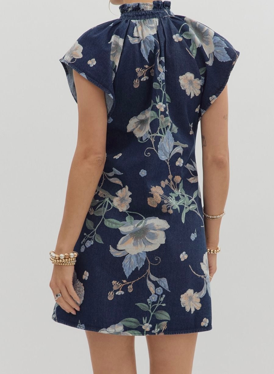 Meadow Denim Floral Dress