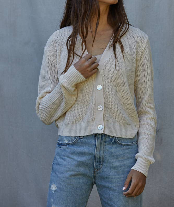 Beau V Neck Ling Sleeve Cardigan