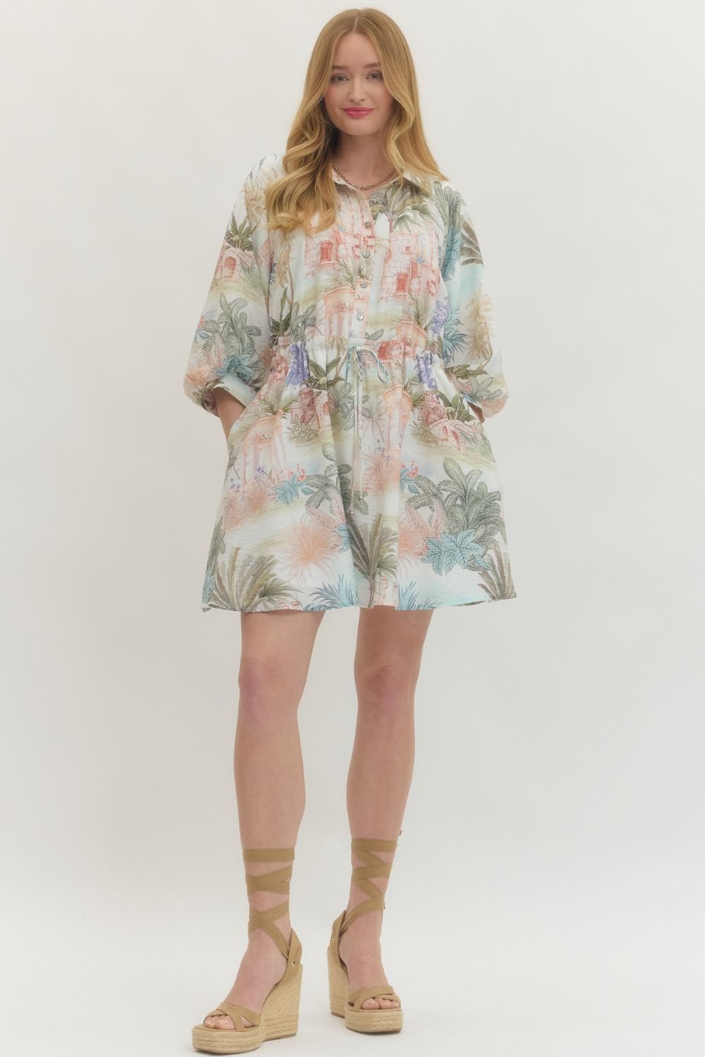 Abigail Drawstring Waist Dress