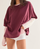 Dark Cherry Oversized T-Shirt