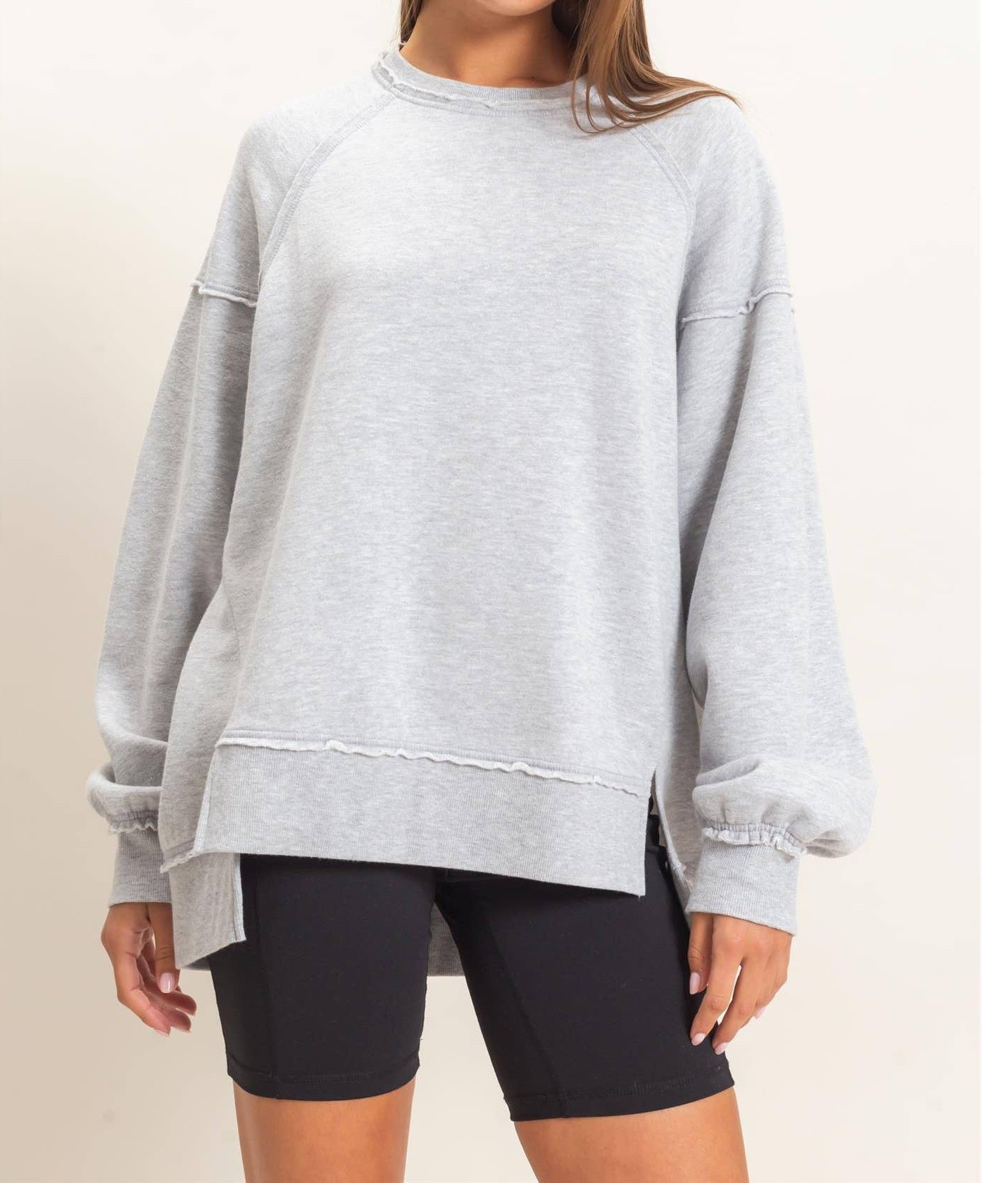 Romie Raw Edge Sweatshirt