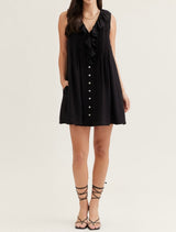 Corie Sleeveless Ruffle Trim Dress