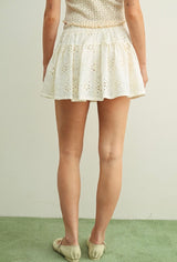 Ellie Eyelet Ruffled Skort