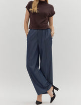 Cocoa Brown Mock Neck Top