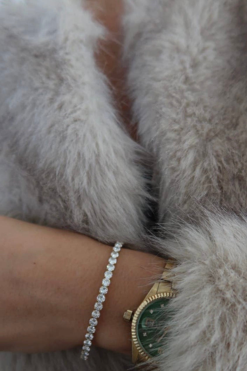 Thick Stretchy Tennis Bracelet