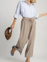 Ari Almond Striped Pants