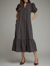 Lauren Plaid Midi Dress