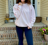 Kenzi Whisper Pink Corded Crew