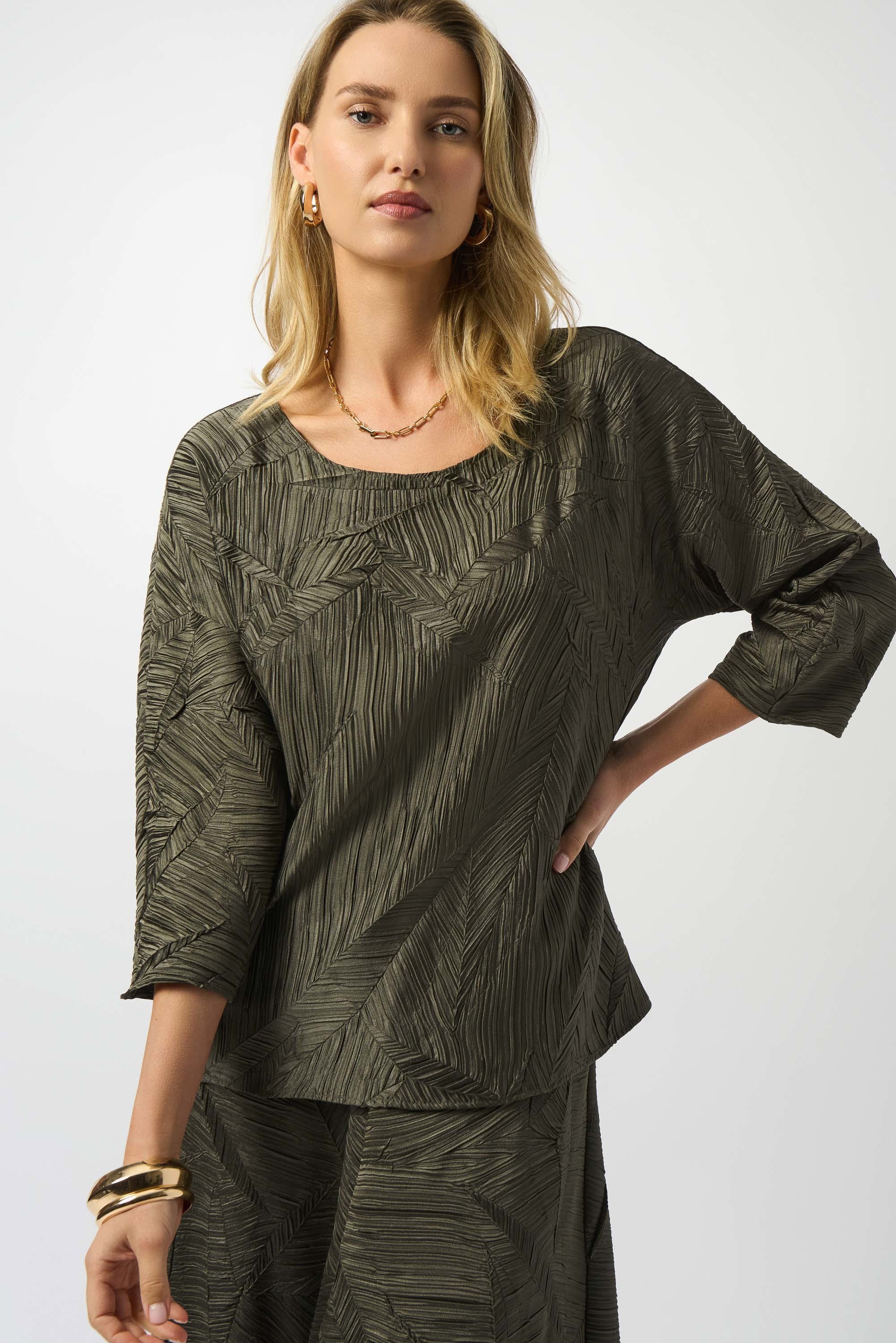 JR Pleated Satin Boxy Top