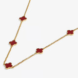 A Littles Signature Red Clover Necklace