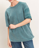 Micky Mineral Wash Oversized Crew Neck T-Shirts