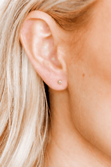 Screwback Stud Earrings - Micro Helen Gold
