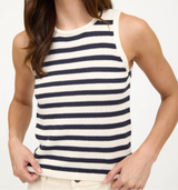 Sami Stripe Sweater Cropped Tank Top