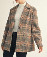 RayLee Brown Plaid Blazer