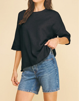 Ellie Oversized Short Sleeve Sweater