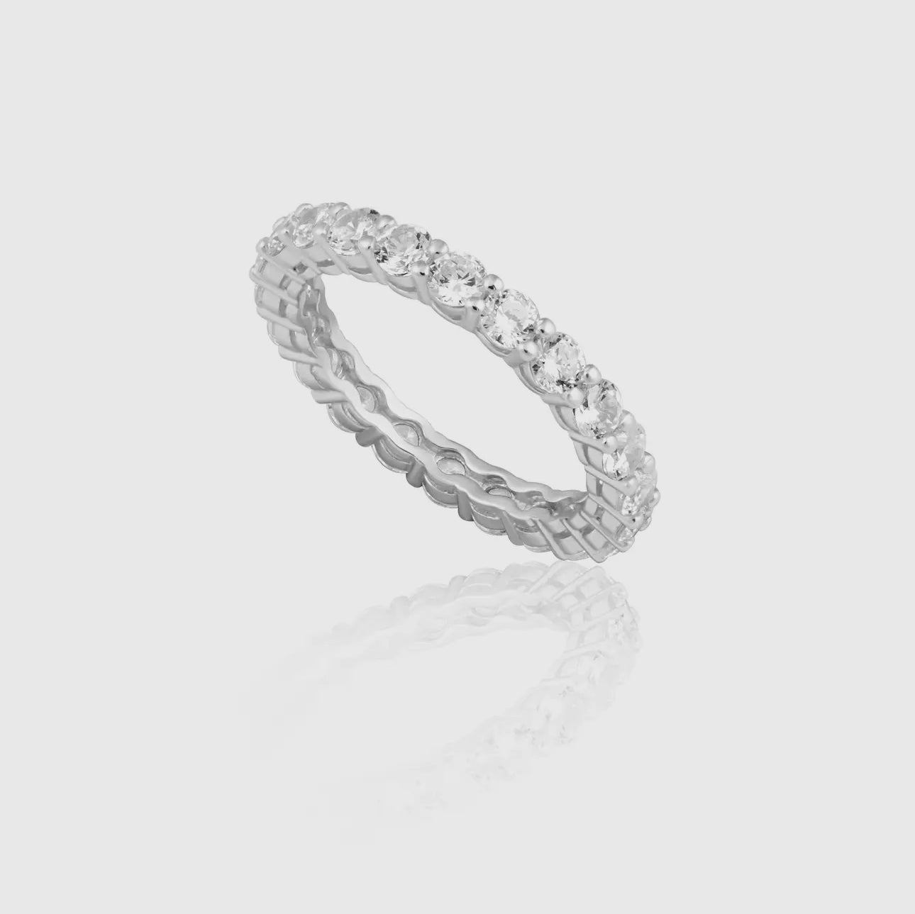 Sahira Silver Round Cut Band