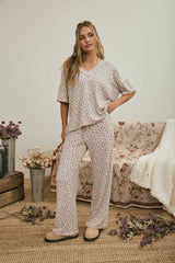 Ditsy Floral Ribbed Top
