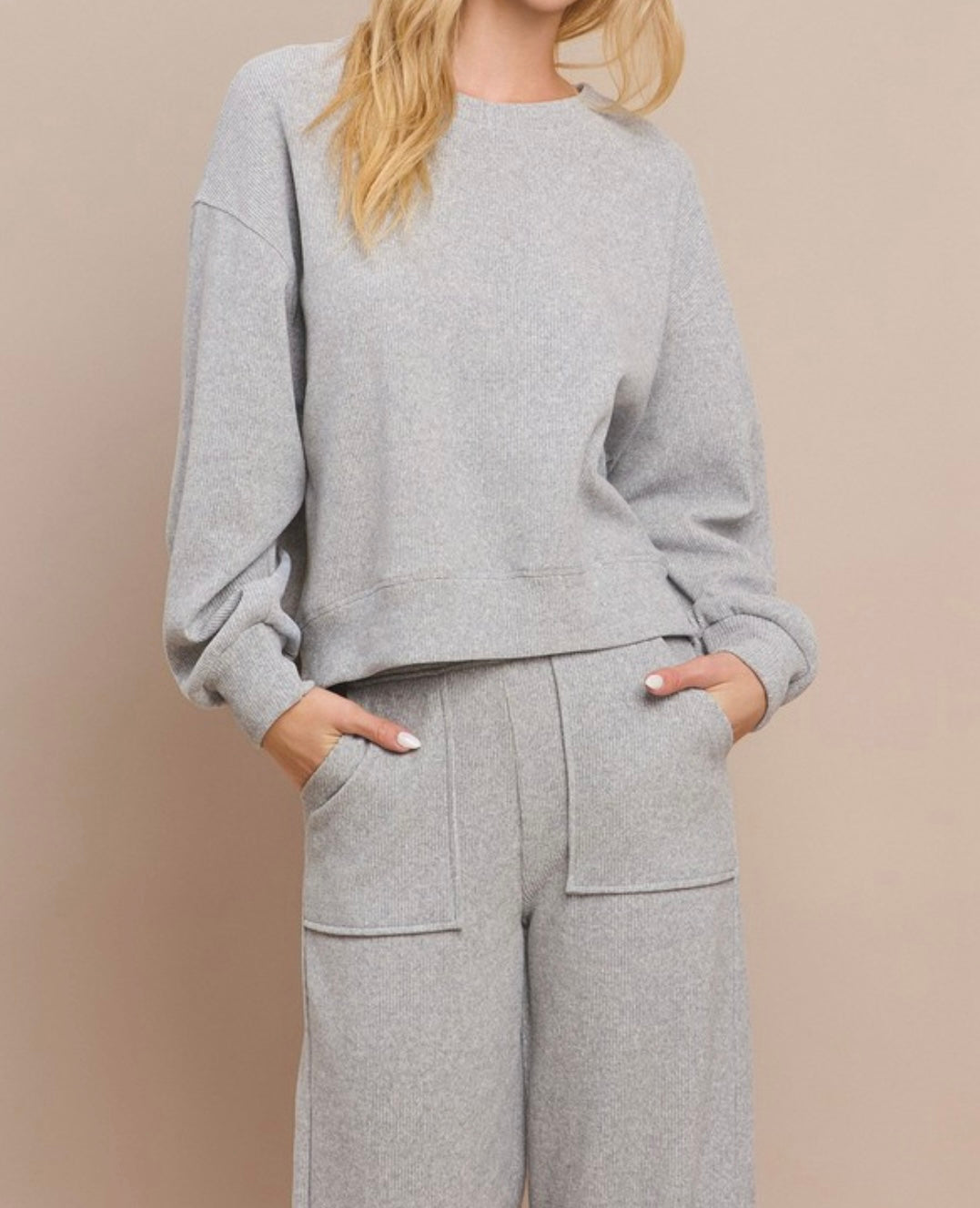 Greyson Ribbed Wide Leg Pant