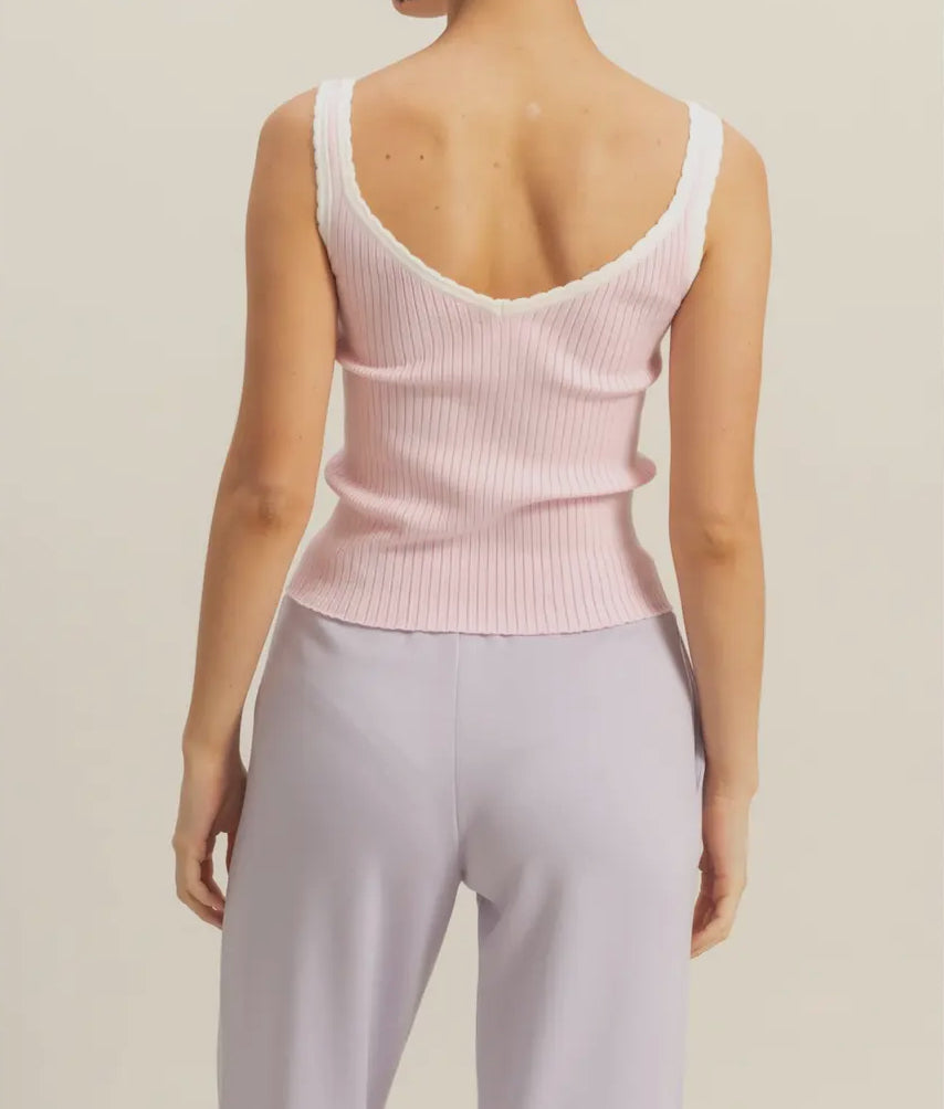 Sara Contrast Trim Tank