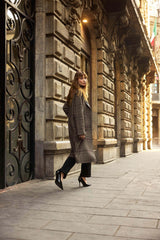 JR Wool Blend Plaid Double-Faced Coat