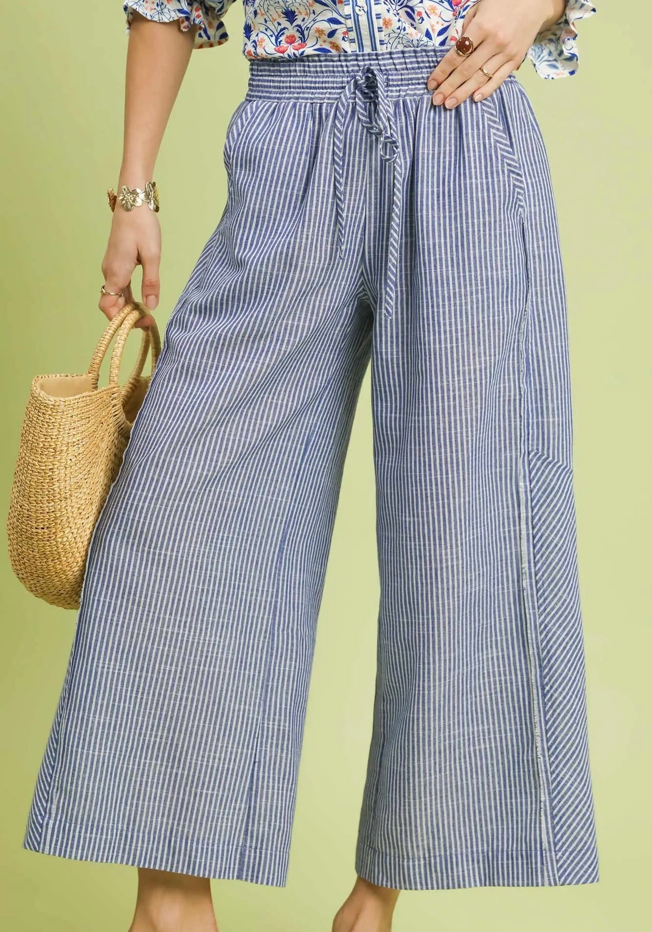 Misty Striped Wide Leg Pant
