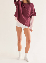 Dark Cherry Oversized T-Shirt