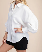 Victoria White With Shine Blouse