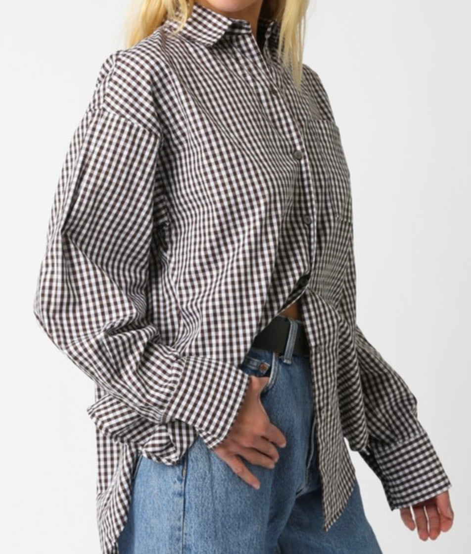 Coco Brown Checkered Shirt