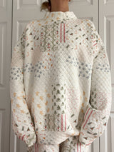 Holly Holiday Quilted Mockneck Sweatshirt