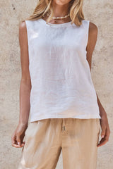 Molly Linen Sleeveless Top