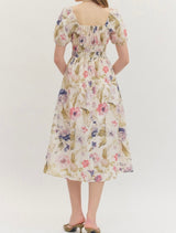 Grace Botanical Print Midi Dress