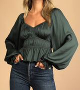 Evergreen Ruched Top