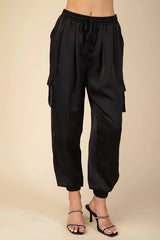 Amanda Satin Jogger Pants