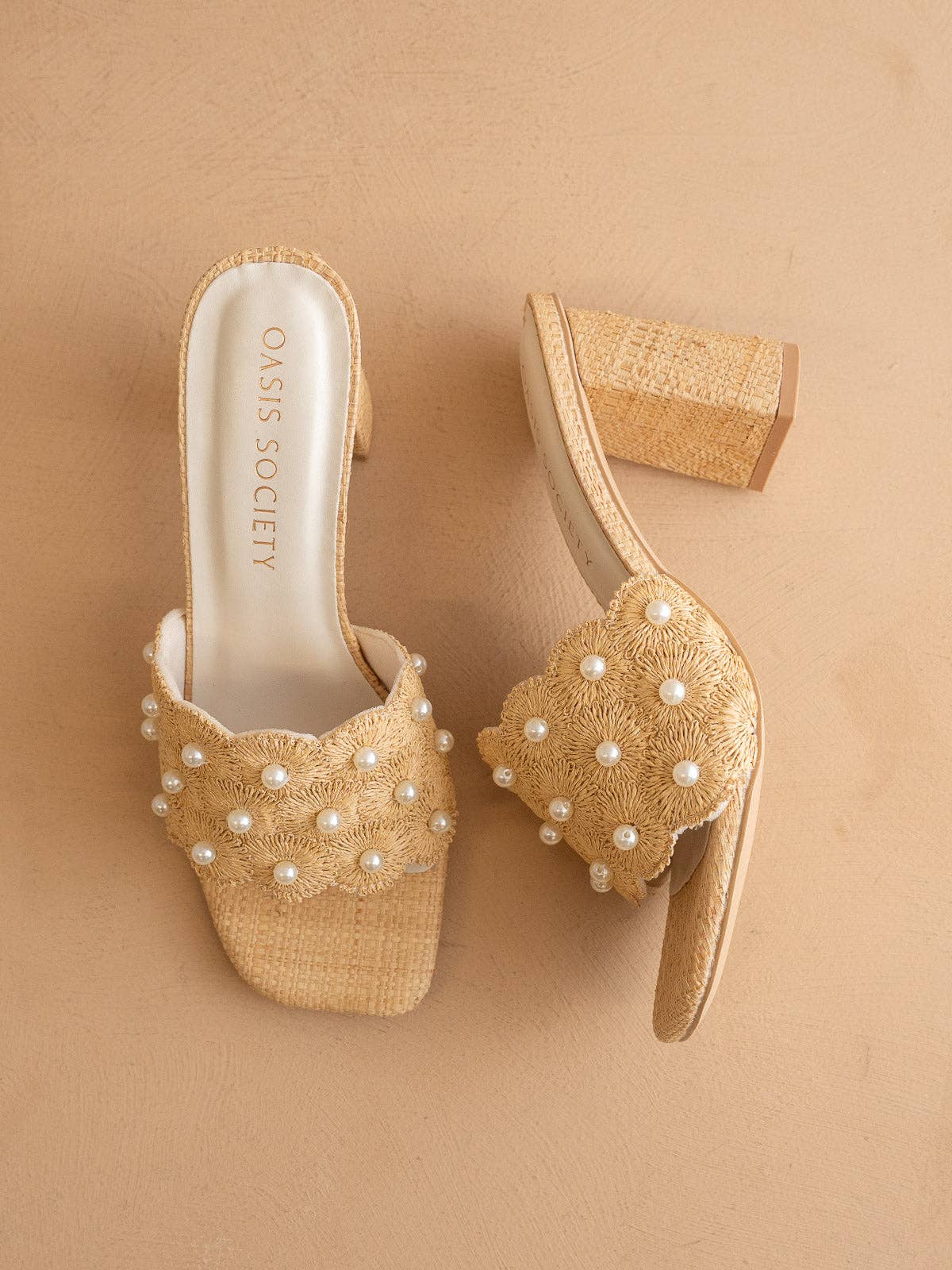 The Holland | Natural Pearl Raffia Mule