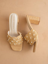 The Holland | Natural Pearl Raffia Mule