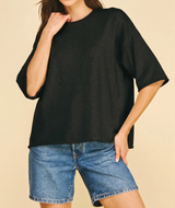 Ellie Oversized Short Sleeve Sweater