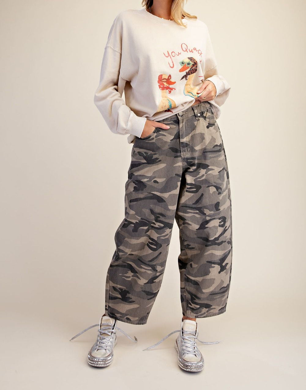 Joey Camouflage Print Pant