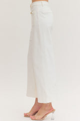Rickie Wide Leg Pant With Horsebit Detail