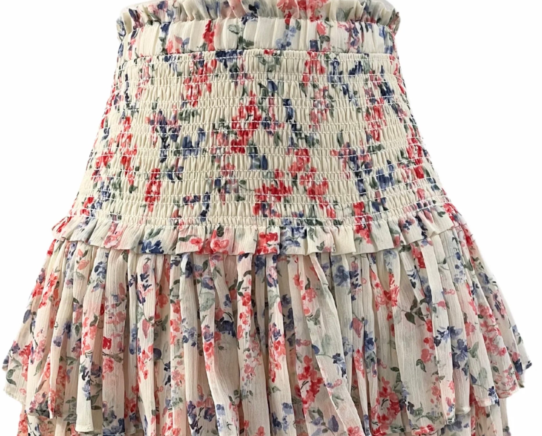 RBJ Flora Fuschia Blue Skirt