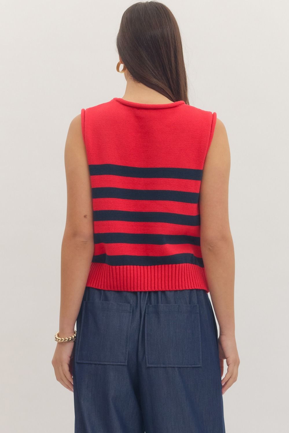 Jessie Striped Sweater Vest