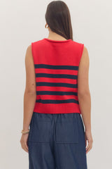 Jessie Striped Sweater Vest