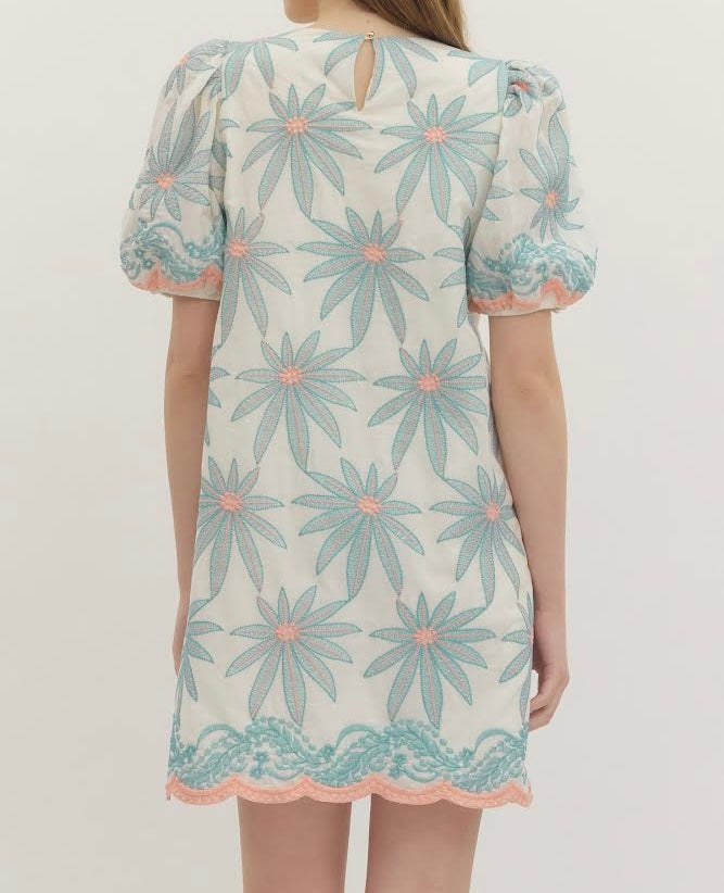 Jenny Embroidered Floral Mini Dress