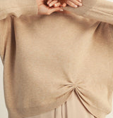 Champagne Soft Knit Textured Sweater Top