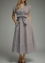 Molly Blue/Brown Striped Dress