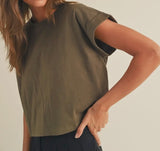Harrison Cuffed Sleeve Tee