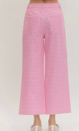 Joanie Gingham Straight Leg Pant