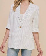 Hudson Striped Linen Jacket