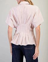 Ava Raspberry Striped Top
