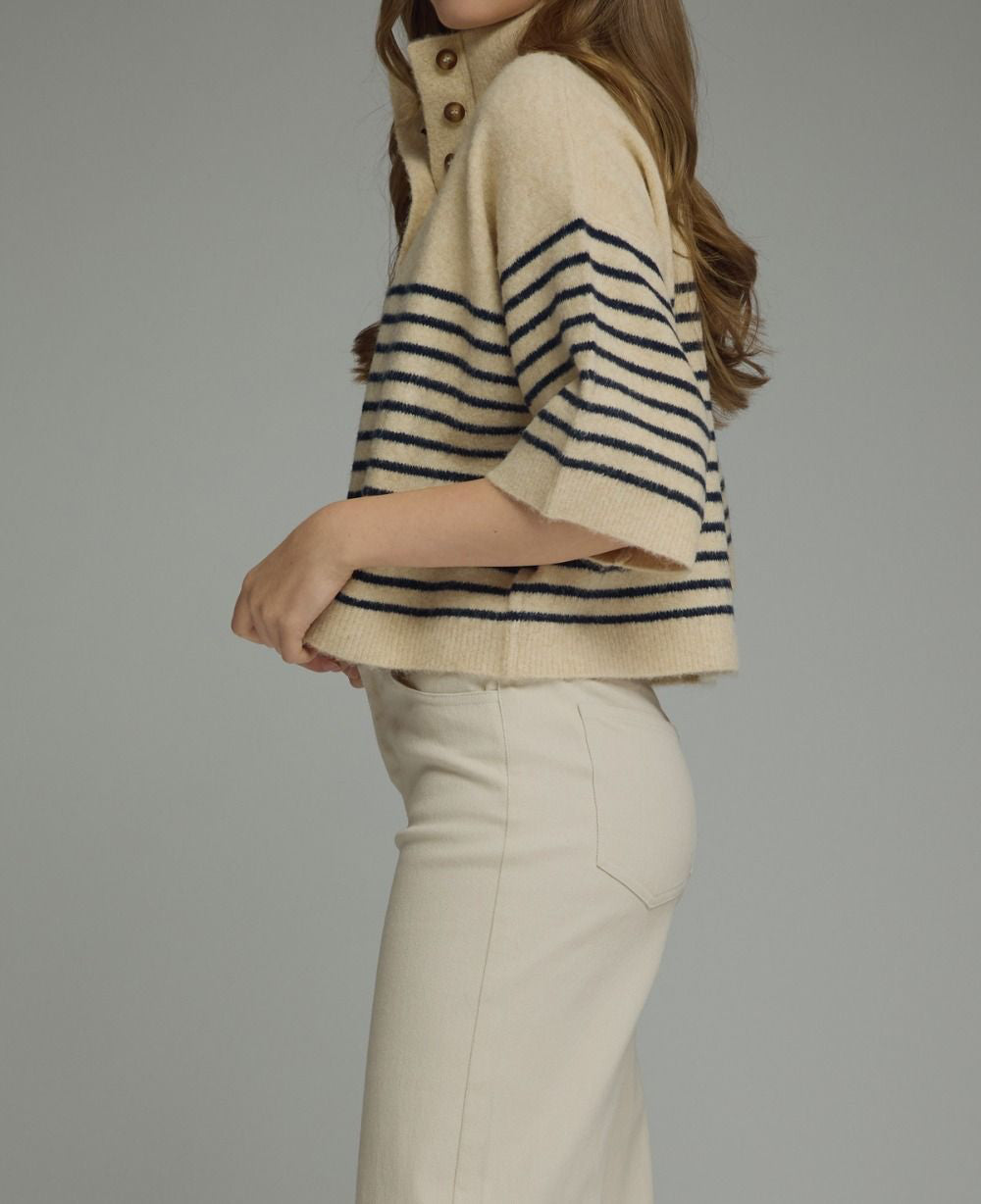 Sara Stripe Short Sleeve Top