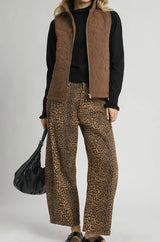 Keri Leopard Print Wide Leg Pant